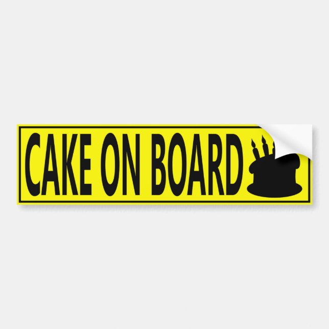 AUTOCOLLANT DE VOITURE GÂTEAU À BORD (Devant)