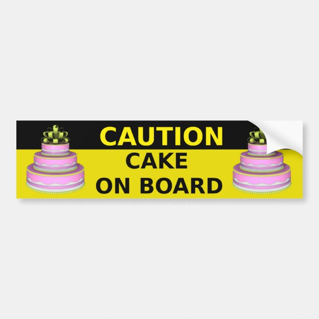 Autocollant De Voiture Gâteau à bord d'autocollant (Devant)