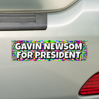 AUTOCOLLANT DE VOITURE GAVIN NEWSOM FOR PRESIDENT
