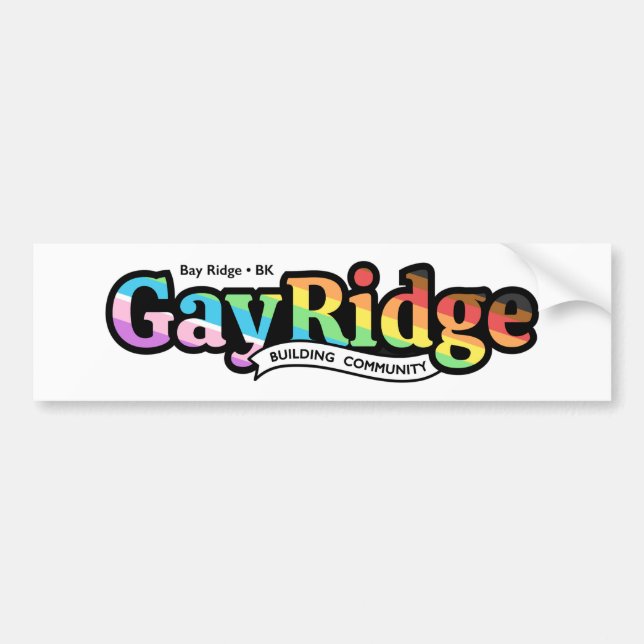 Autocollant De Voiture GayRidge Bumpersticker (Devant)