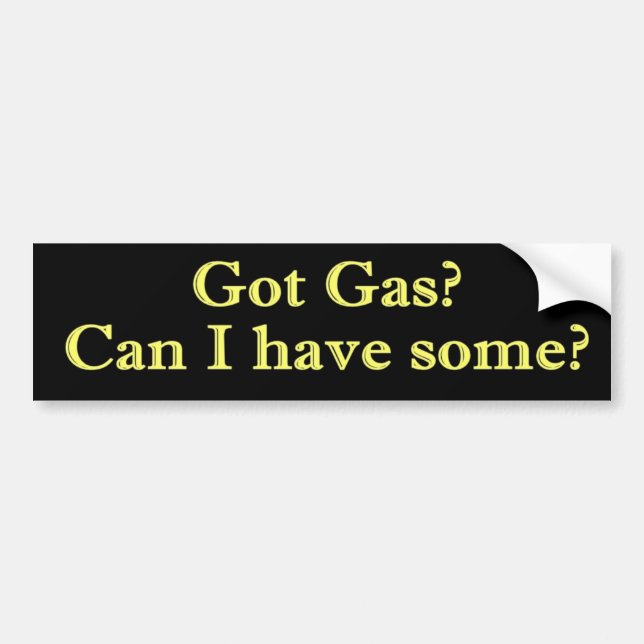 Autocollant De Voiture Gaz obtenu ? Est-ce que je peux en avoir ? (Devant)