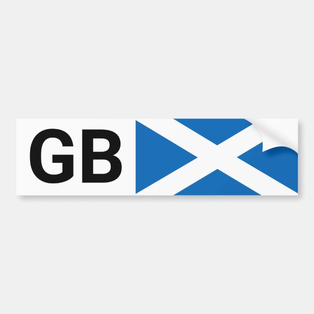 Autocollant De Voiture GB Car Sticker UK & Scotts Voyage à l'étranger /Sc (Devant)