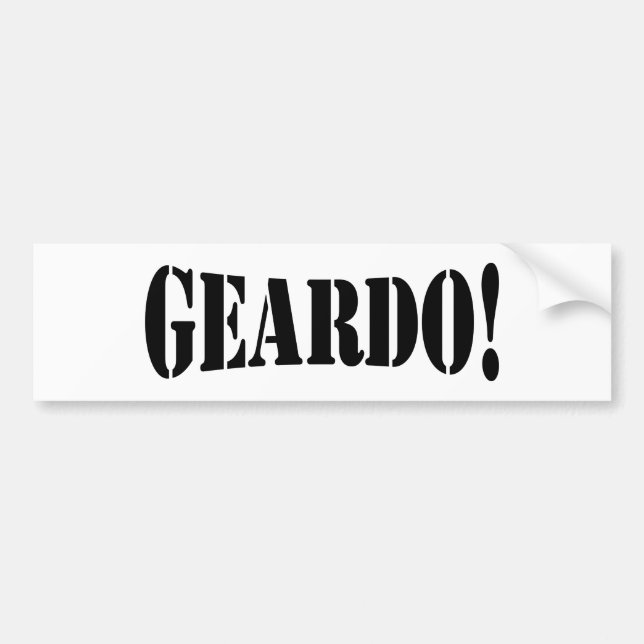 AUTOCOLLANT DE VOITURE GEARDO ! (Devant)