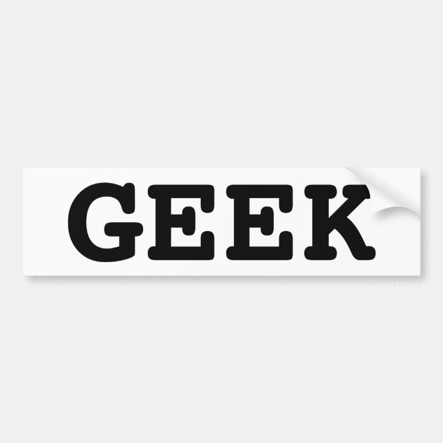 AUTOCOLLANT DE VOITURE GEEK (Devant)