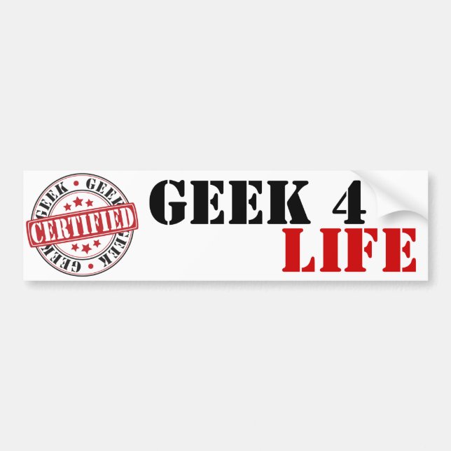 Autocollant De Voiture Geek certifié (Devant)