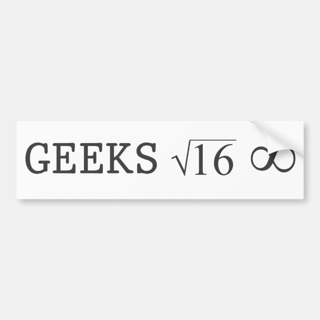 Autocollant De Voiture Geeks pour jamais (Devant)