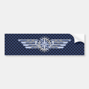 Autocollant De Voiture Général Air Pilote Chrome Comme Ailes Compass