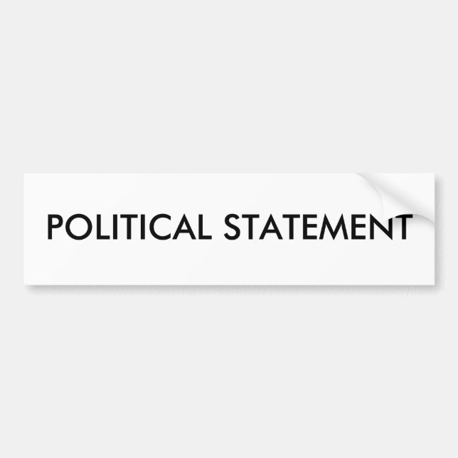 Autocollant De Voiture Générique - DÉCLARATION POLITIQUE (Devant)