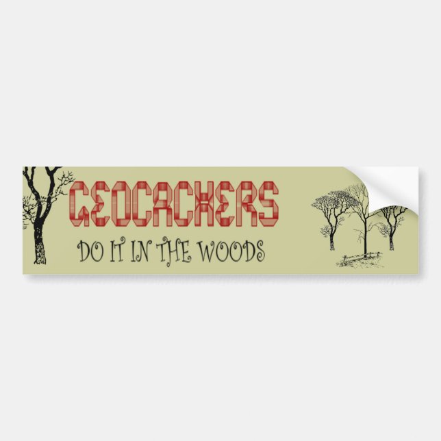 Autocollant De Voiture Geocachers-Font il dans les bois (Devant)
