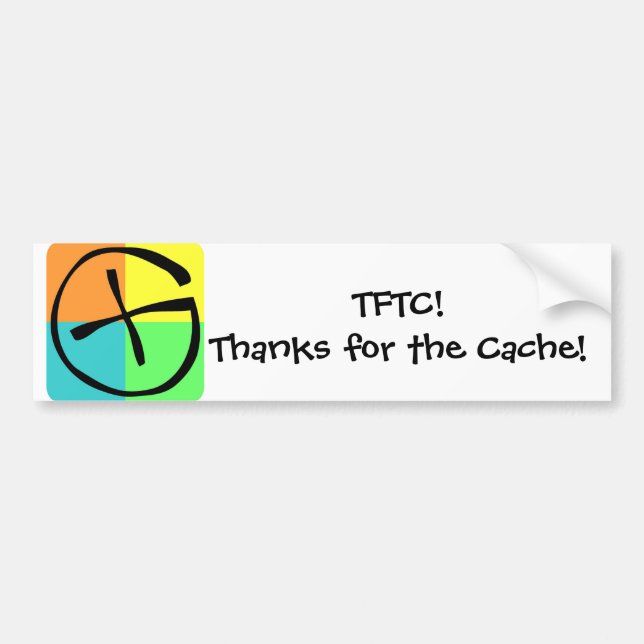 Autocollant De Voiture Geocaching TFTC - Bumpersticker (Devant)