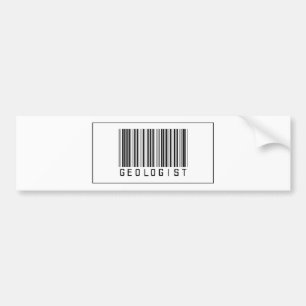 Autocollant De Voiture Géologue de code barres