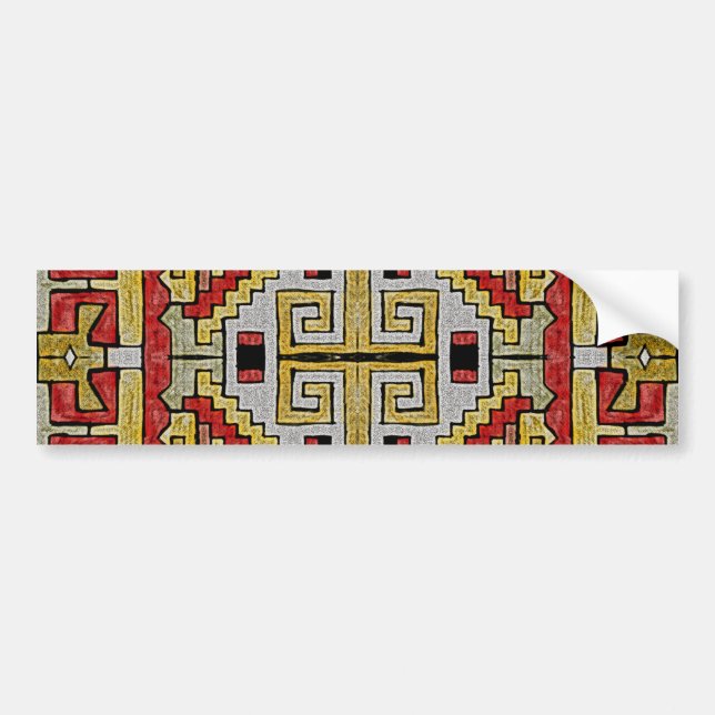 Autocollant De Voiture Géométhorique Tribal/Motif ethnique (Devant)