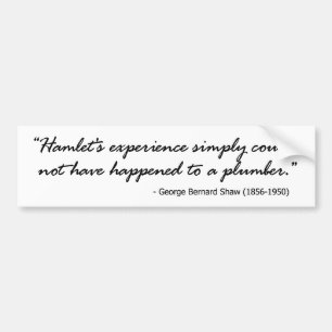Autocollant De Voiture George Bernard Shaw sur Hamlet