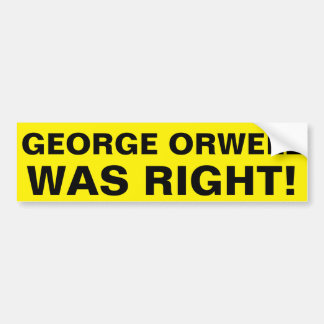 AUTOCOLLANT DE VOITURE GEORGE ORWELL