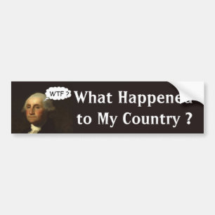 Autocollant De Voiture George Washington tournant dans sa tombe