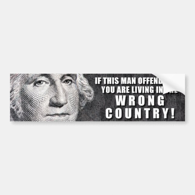 Autocollant De Voiture George Washington vous offense ? (Devant)