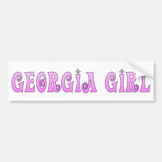 Autocollant De Voiture Georgia Girl Pink (Devant)