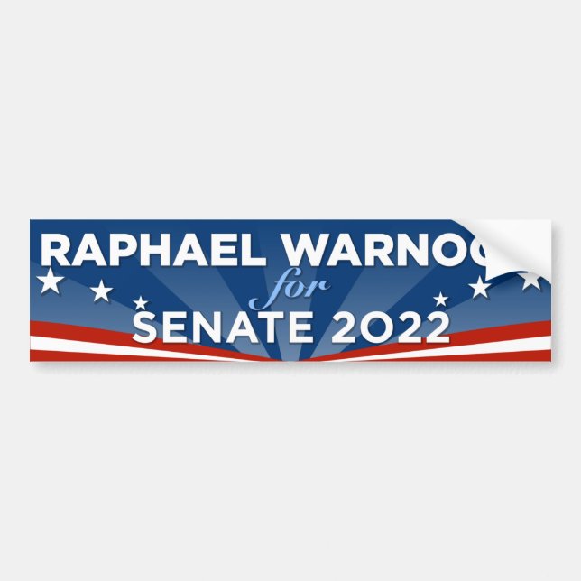 Autocollant De Voiture Georgia Raphael Warnock pour le Sénat 2022 (Devant)