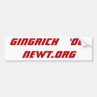 Autocollant De Voiture Gingrich   '08 Newt.Org