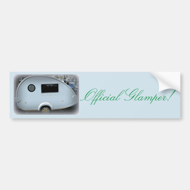 Autocollant De Voiture Glamper officiel ! Campeur de caravane de larme (Devant)