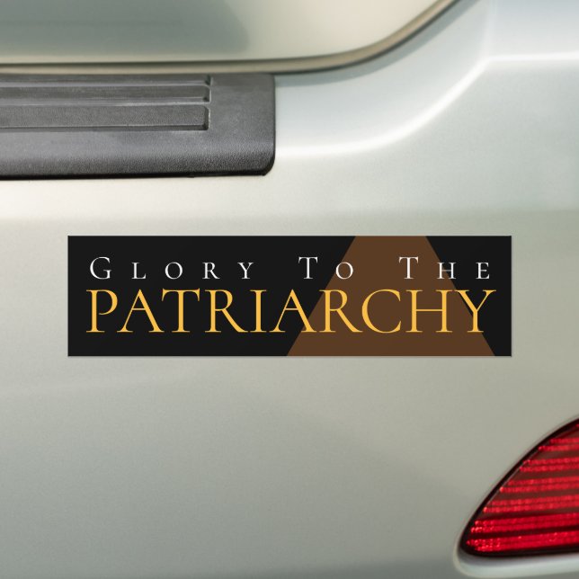 Autocollant De Voiture Gloire au patriarcat (En voiture)