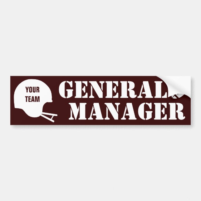 Autocollant De Voiture GM du football d'imaginaire (Devant)