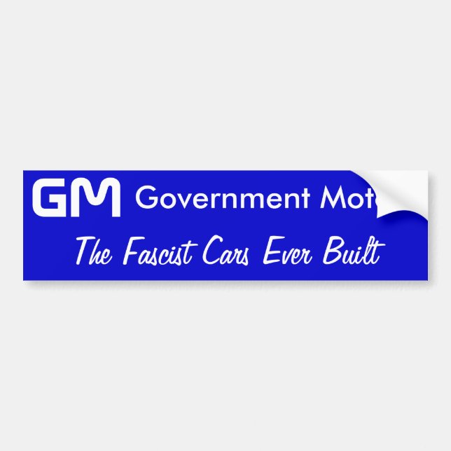 Autocollant De Voiture GM, moteurs de gouvernement, les voitures (Devant)