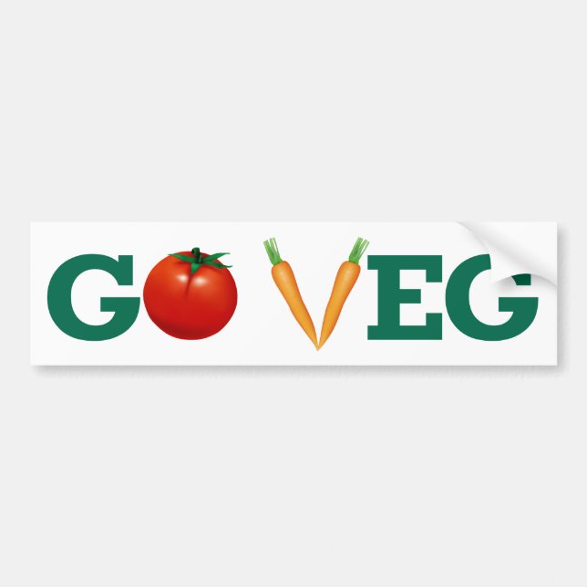 Autocollant De Voiture Go Veg (Devant)