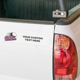 Autocollant De Voiture Golf de texte personnalisé