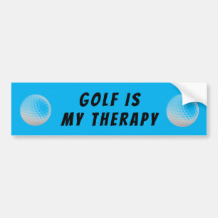 Autocollant De Voiture Golf est mon Thérapie bleu