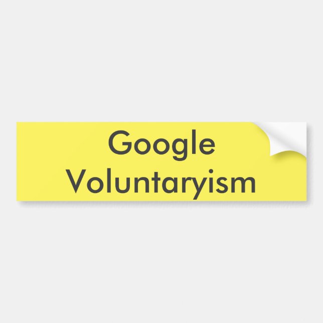 Autocollant De Voiture Google Voluntaryism (Devant)