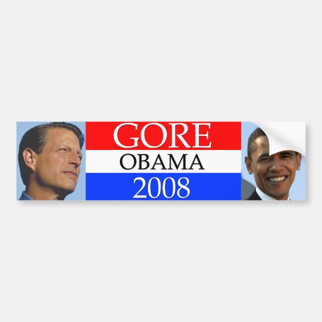Autocollant De Voiture GORE Obama 2008 (Devant)