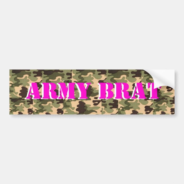 AUTOCOLLANT DE VOITURE GOSSE D'ARMÉE SUR LA COPIE DE CAMO (Devant)