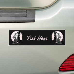 Autocollant De Voiture Gothique Emo Enfants Kiss Valentine's Day
