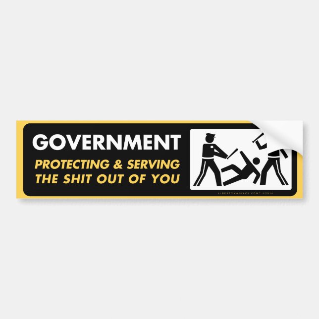 Autocollant De Voiture Gouvernement se protégeant et servant (Devant)
