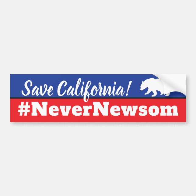 Autocollant De Voiture Gouverneur de California Election Never Newsom (Devant)