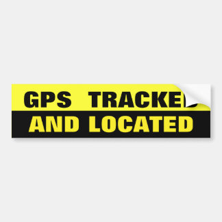 AUTOCOLLANT DE VOITURE GPS A DÉPISTÉ ET A LOCALISÉ LE NOIR ET LE JAUNE