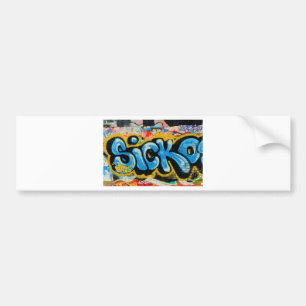 Autocollant De Voiture Graffiti dérangé sur le mur texturisé