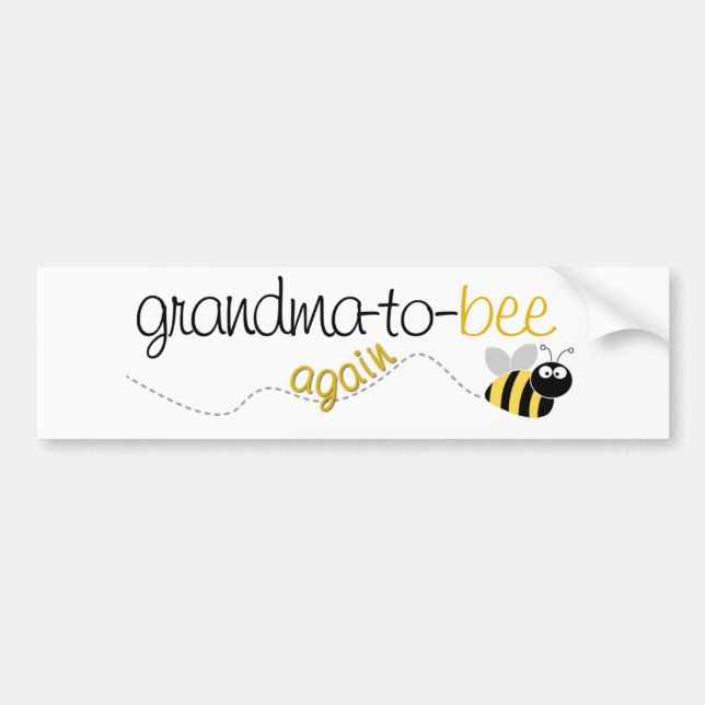 Autocollant De Voiture Grand-maman d'abeille au T-shirt encore (Devant)