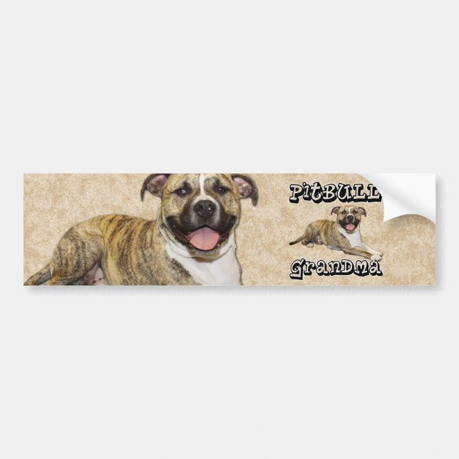 Autocollant De Voiture Grand-maman de PitBull - Tigger (Devant)