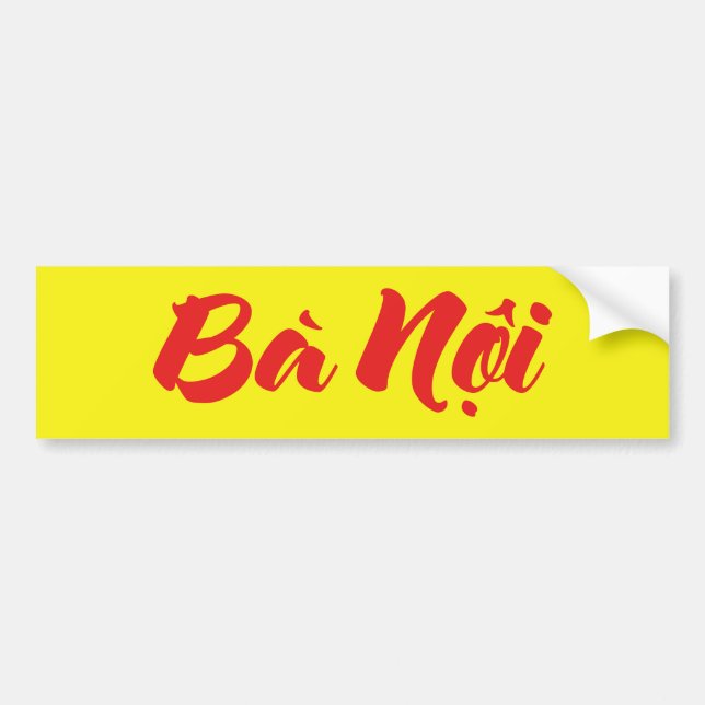 Autocollant De Voiture Grand-mère vietnamienne (paternelle) - Bà Noi (Devant)