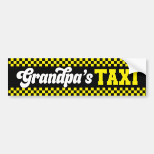 Autocollant De Voiture Grand-père drôle de taxi de grand-père