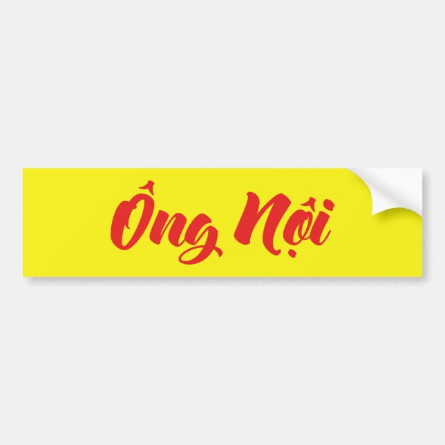 Autocollant De Voiture Grand-père vietnamien (paternel) - Ông Noi (Devant)