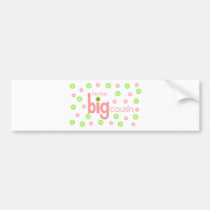 Autocollant De Voiture Grand T-shirt de polkadot de cousin