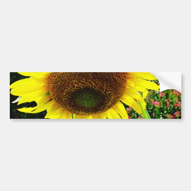Autocollant De Voiture Grand tournesol jaune (Devant)