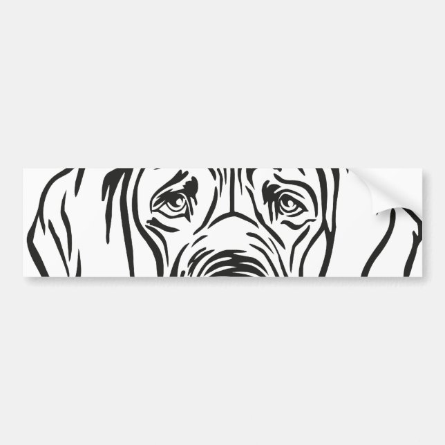 Autocollant De Voiture Grand visage Dane (Devant)