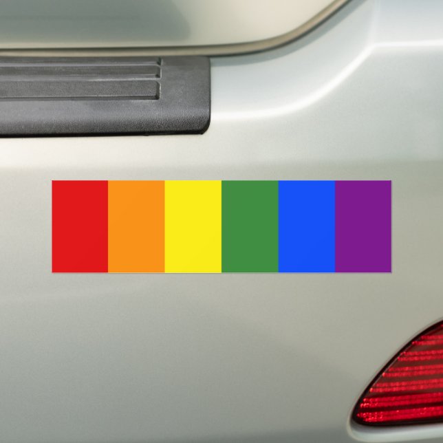 Autocollant De Voiture Grandes bandes arc-en-ciel de la fierté LGBT (En voiture)