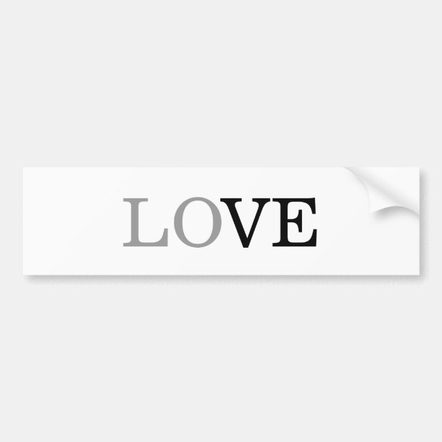 Autocollant De Voiture Gray Black Script Love Mariage  (Devant)