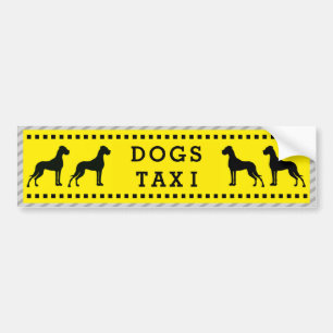 Autocollant De Voiture Great Dane Dogs Taxi