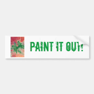 Autocollant De Voiture Green on Red et Orange Painball